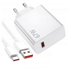 Xiaomi Rýchlonabíjačka MDY-14-EW vrátane dátového kábla USB-C 67W biela