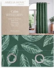 AmeliaHome Záves Calm s priechodkami 140x250 zelený