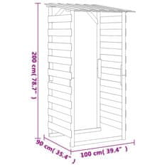 Vidaxl Pergola so strechami 4 ks100x90x200 cm impregnované borovicové drevo