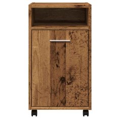 Vidaxl Skrinka s kolieskami Old Wood 33x38x60 cm Engineered Wood