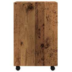 Vidaxl Skrinka s kolieskami Old Wood 33x38x60 cm Engineered Wood