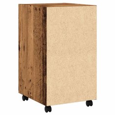 Vidaxl Skrinka s kolieskami Old Wood 33x38x60 cm Engineered Wood