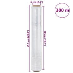 Vidaxl Stretch Film 2 ks Transparentná 17 μm 50 cm x 300 m