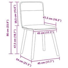 Vidaxl Jedálenské stoličky 6 ks krémové látkové