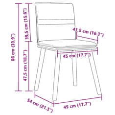Vidaxl Jedálenské stoličky 6 ks krémové látkové