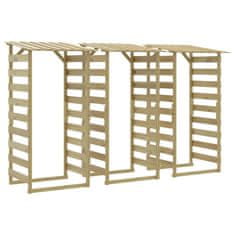 Vidaxl Pergola so strechami 3 ks100x90x200 cm impregnované borovicové drevo