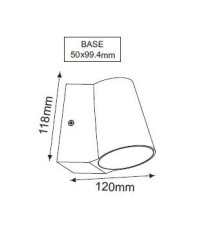 ACA Lightning Záhradné nástenné LED svietidlo SIMORE 6W/230V/3000K/400Lm/100°/IP54, tmavo šedé