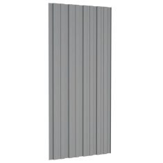 Vidaxl Strešné panely 12 ks pozinkovaná oceľ sivé 100x45 cm