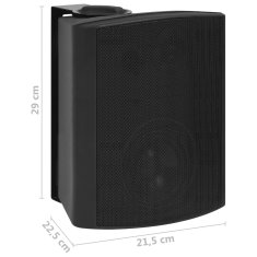 Vidaxl Nástenné stereo reproduktory 2ks čierne interiér+exteriér 120 W