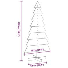 Vidaxl Drevený vianočný stromček biely 150 cm masívna borovica