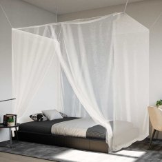 Vidaxl Závesná Moskytiéra 156 sieťka biela 220x150x180 cm