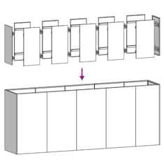 Vidaxl kvetináč 200x40x80 cm Pozinkovaná oceľ