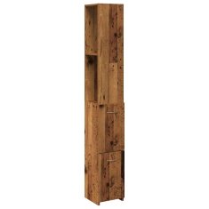 Vidaxl Kúpeľňová skrinka Old Wood 25x25x170 cm Engineered Wood