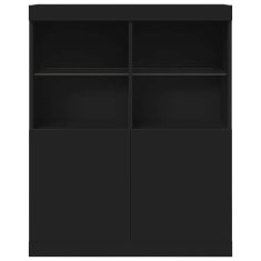 Vidaxl Príborník Black 81x37x100 cm Engineered Wood