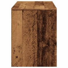 Vidaxl Toaletná taburetka Old Wood 70x35x45 cm Engineered Wood