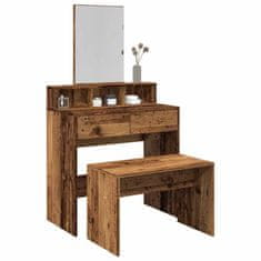 Vidaxl Toaletná taburetka Old Wood 70x35x45 cm Engineered Wood