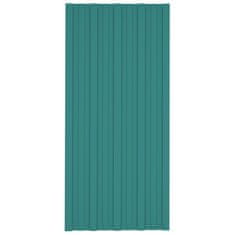 Vidaxl Strešné panely 36 ks pozinkovaná oceľ zelené 100x45 cm