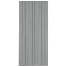 Vidaxl Strešné panely 36 ks pozinkovaná oceľ sivé 100x45 cm