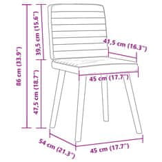Vidaxl Jedálenské stoličky 2 ks sivohnedé látkové