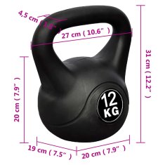 Vidaxl Činka kettlebell 12 kg