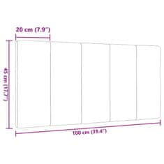 Vidaxl Vankúš na čelo postele tmavosivý 100 cm látka