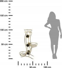 Dekorstyle Stojan na kvety Rose 100cm zlatý