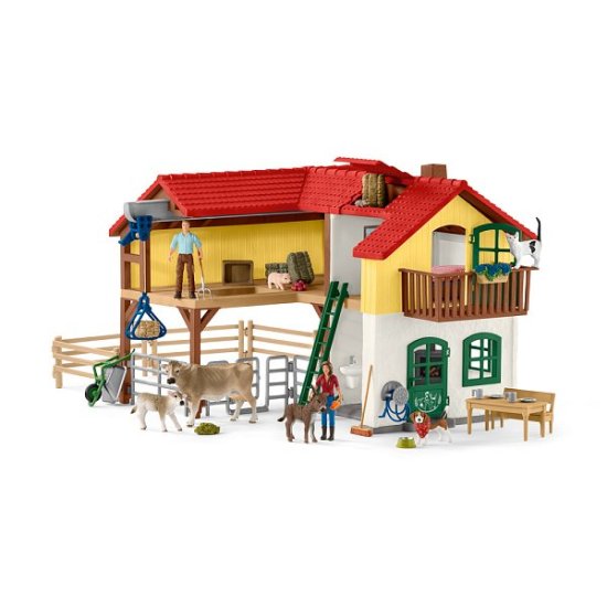 Schleich Farm World 42407 Farma so stajňou a zvieratami