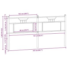 Vidaxl Čelo postele dub Sonoma 160 cm z dreva a ocele