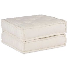 Vidaxl Modular Pouffe Cream 70x70x36 Látka