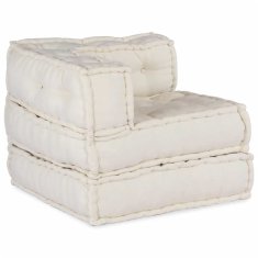 Vidaxl Modular Pouffe Cream 70x70x54 Látka