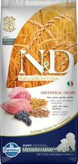 N&D Krmivo Dog Puppy Medium & Maxi Ancestral Grain Lamb, Spelt, Oats & Blueberry 12kg