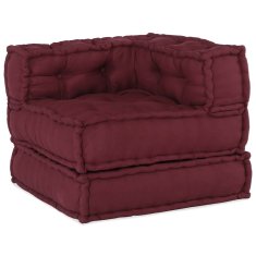 Vidaxl Modular Pouffe Maroon 70x70x54 Látka