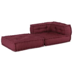 Vidaxl Modular Pouffe Maroon 70x70x54 Látka