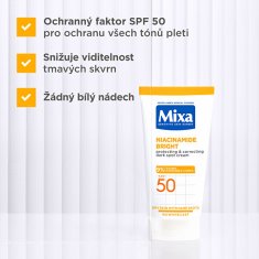 Mixa Ochranný a korekčný krém proti tmavým škvrnám SPF 50 Niacinamide Bright (Protecting & Correcting Dar