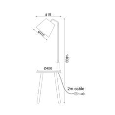 ACA ACA Lighting Floor a amp; Table stojanové svietidlo TF176991FWB