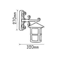 ACA ACA Lighting Garden lantern vonkajšie nástenné svietidlo HI6502