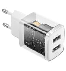 Baseus nabíjačka do siete Compact 2xUSB 10,5W biela