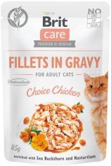 Brit Kapsička Care Cat kura, filety v omáčke 85g