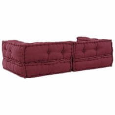 Vidaxl Modular Pouffe Maroon 140x70x36 Látka