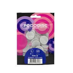 Leštiaca špongia pre pedikérsky kotúč Pro L (Disposable Files-sponges for Pedicure Disc) 25 ks