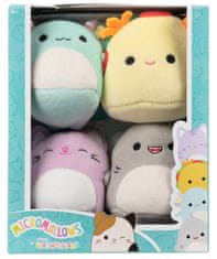 SQUISHMALLOWS Micromallows 4Pack - Axolotl, Mačka, Taco, Žralok