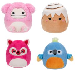 SQUISHMALLOWS Micromallows 4Pack - Mýval, Bigfoot, Ara, Škoricová rolka