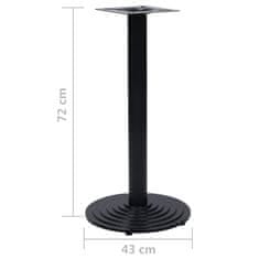 Vidaxl Bistro Table Noha Čierna Ø43x72 cm Liatina