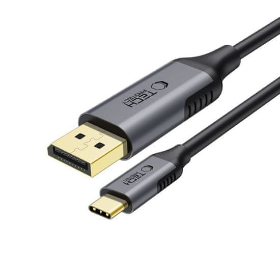 Tech-protect Ultraboost kábel USB-C / DisplayPort 1.4 8K 1.8m, čierny