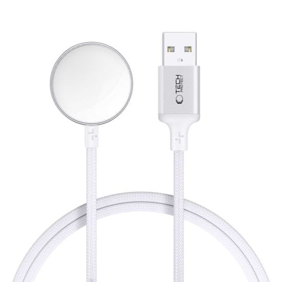 Tech-protect MC02 magnetická nabíjačka na Apple Watch USB 1m, biela