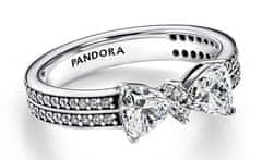 Pandora Strieborný prsteň Trblietavá mašlička Timeless 193552C01 (Obvod 60 mm)