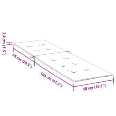 Vidaxl Vankúš na lehátko sivohnedá melanž (75+105)x50x3 cm látka