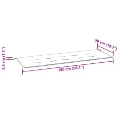 Vidaxl 3-miestna záhradná lavica s vankúšom 150 cm eukalyptový masív