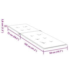 Vidaxl Vankúš na lehátko červená melanž (75+105)x50x3 cm látka