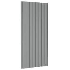 Vidaxl Strešné panely 36 ks pozinkovaná oceľ sivé 100x45 cm